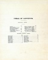 Table of Contents, Kearney County 1905